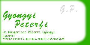 gyongyi peterfi business card