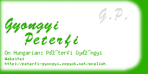 gyongyi peterfi business card